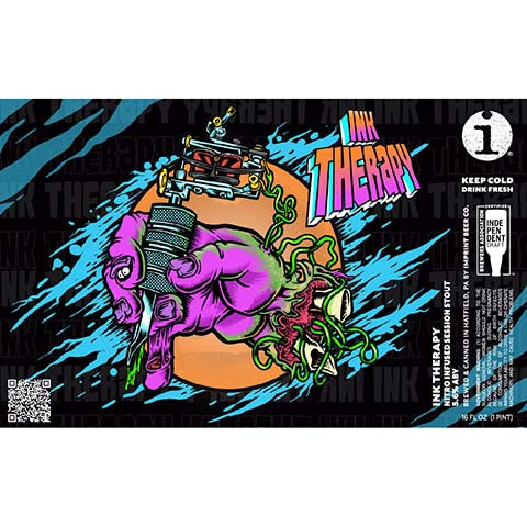 Imprint Ink Therapy Nitro Infused Session Stout by Imprint Beer Company, beer label