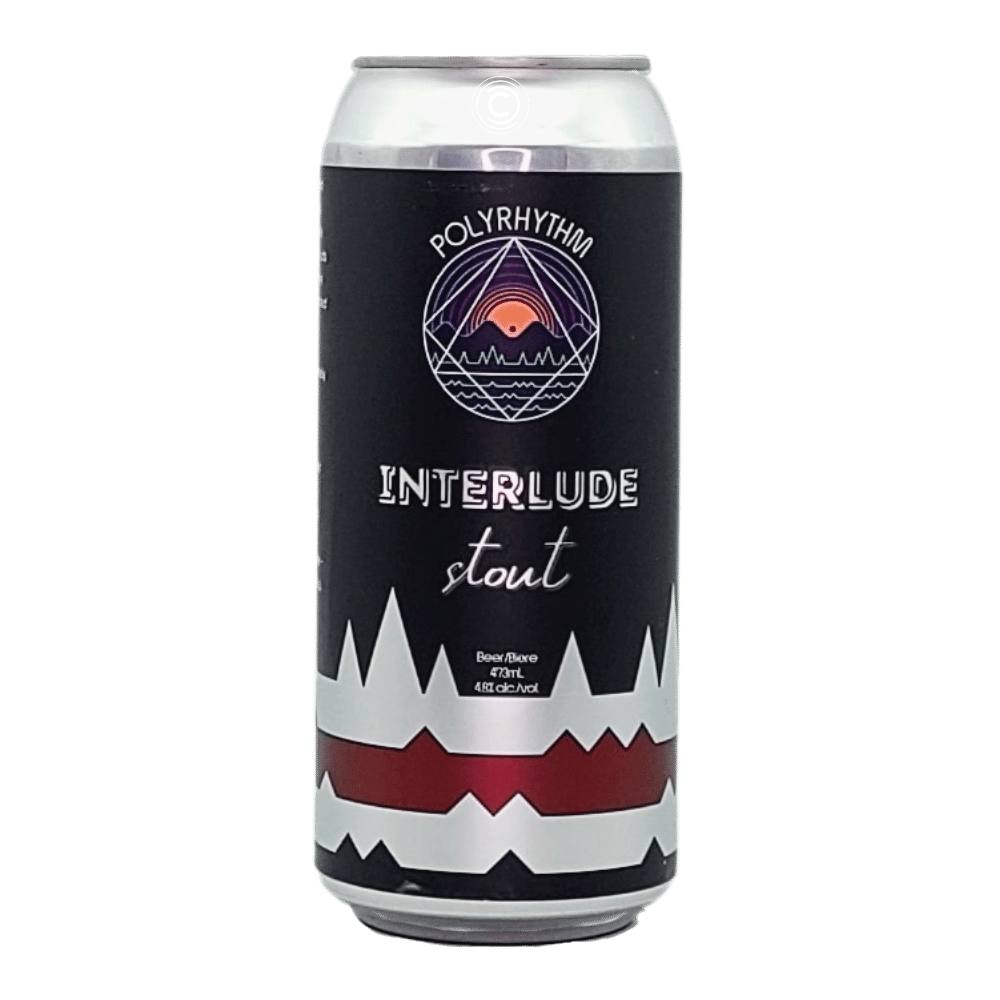 Interlude Stout by Polyrhythm Brewing, beer label