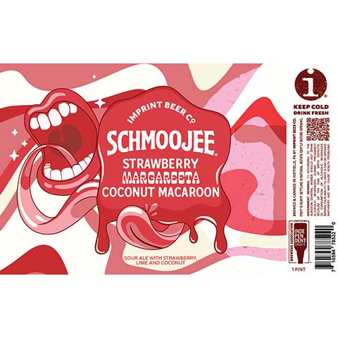 Imprint Beer Schmoojee Strawberry Margareeta Coconut Macaroon Sour Ale by Imprint Beer Company, beer label
