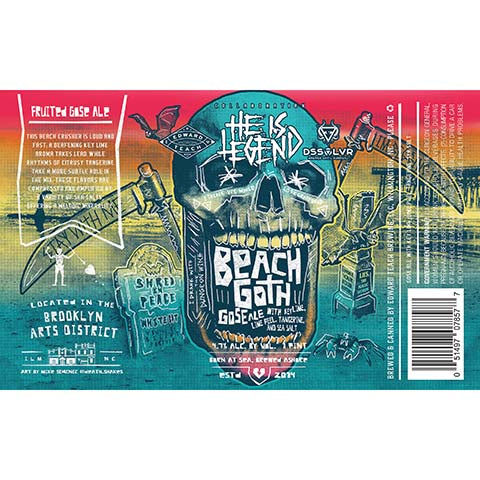 Edward Teach Beach Goth Gose Ale by Edward Teach Brewing, beer label
