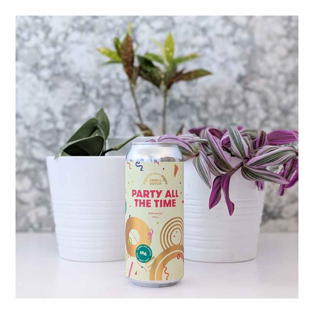 Party All The Time Hazy Double IPA by Eighty Eight Brewing Co., beer label