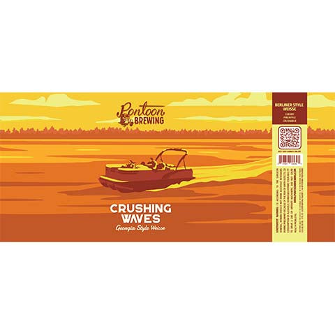 Pontoon Crushing Waves Sour by Pantoon Brewing, beer label