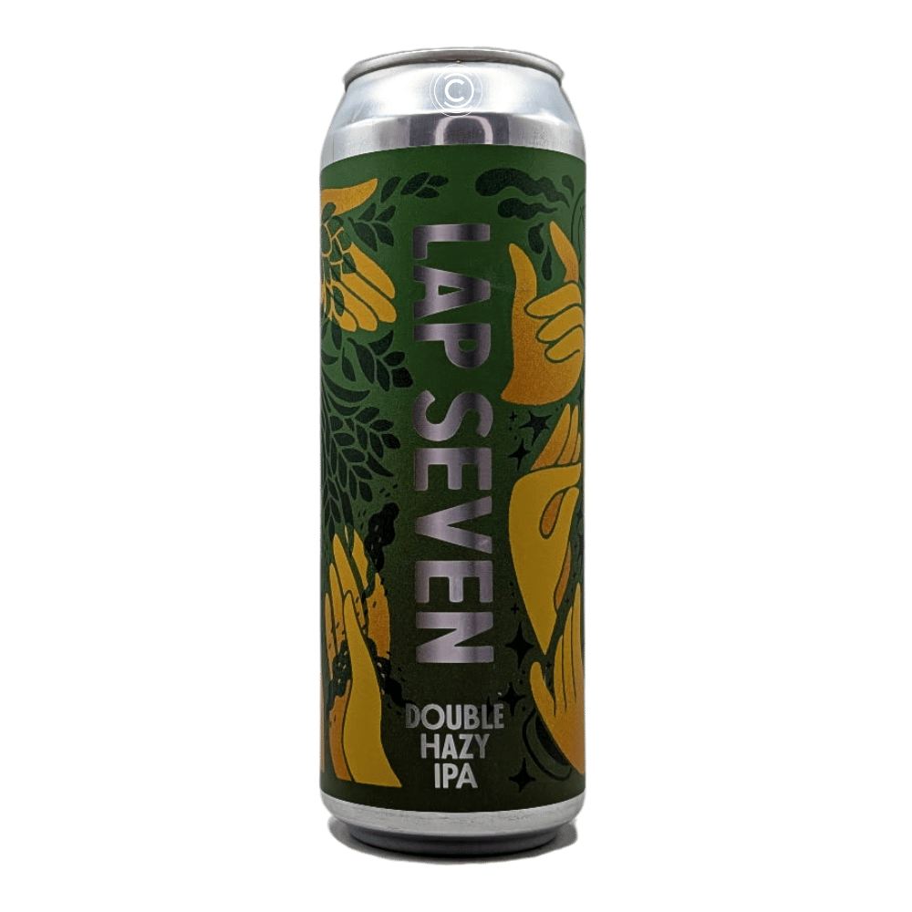Lap Seven Hazy Double IPA by Born Brewing Co., beer label