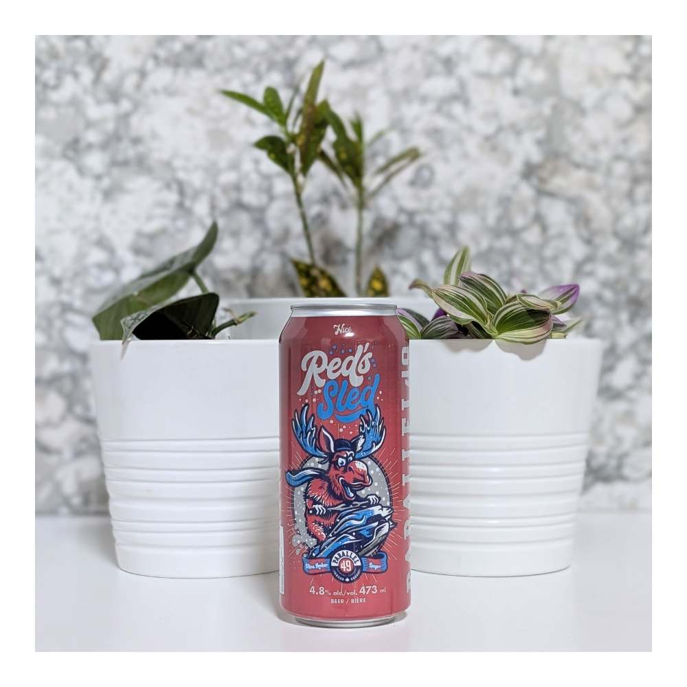 Parallel 49 Brewing Red's Sled Citra Amber Lager by Parellel 49 Brewing, beer label
