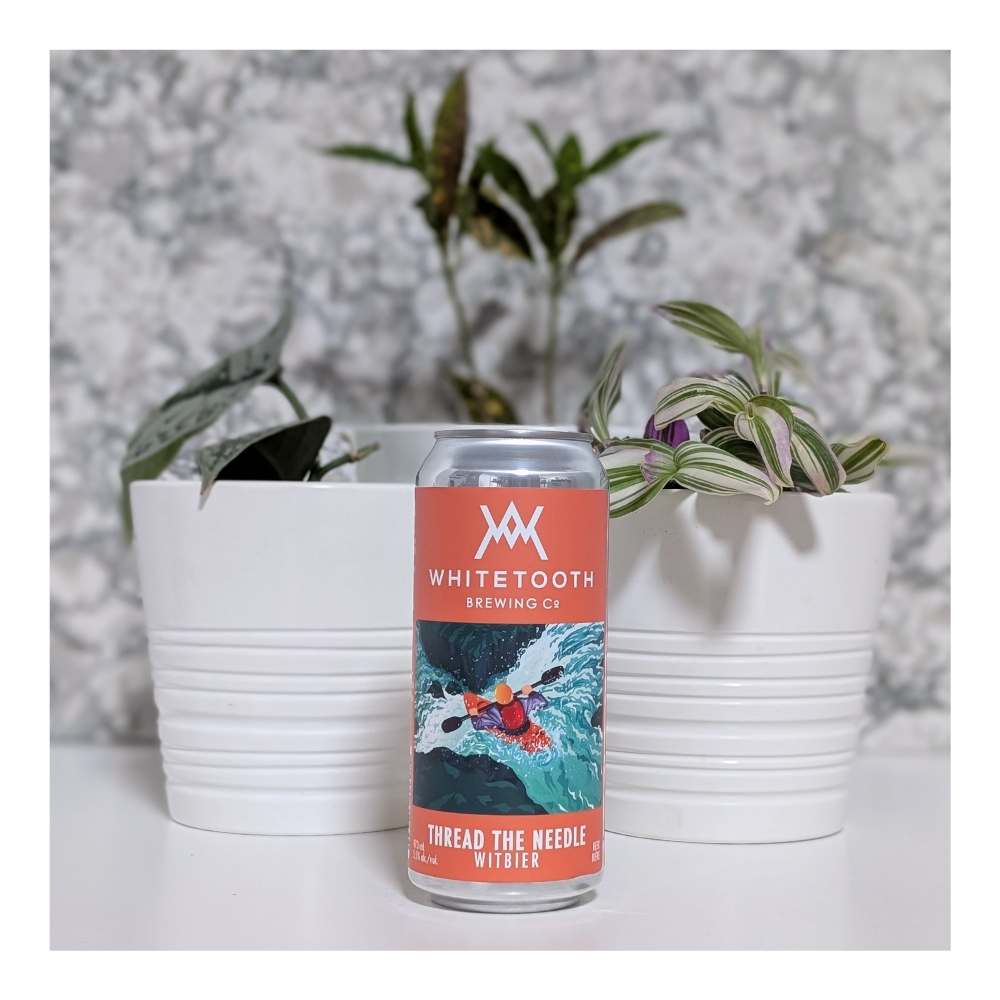Thread the Needle Witbier by Whitetooth Brewing Co., beer label