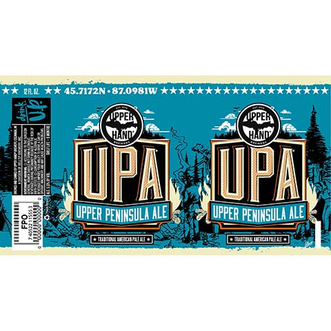 Upper Hand Upper Peninsula Ale by Upper Hand Brewery, beer label