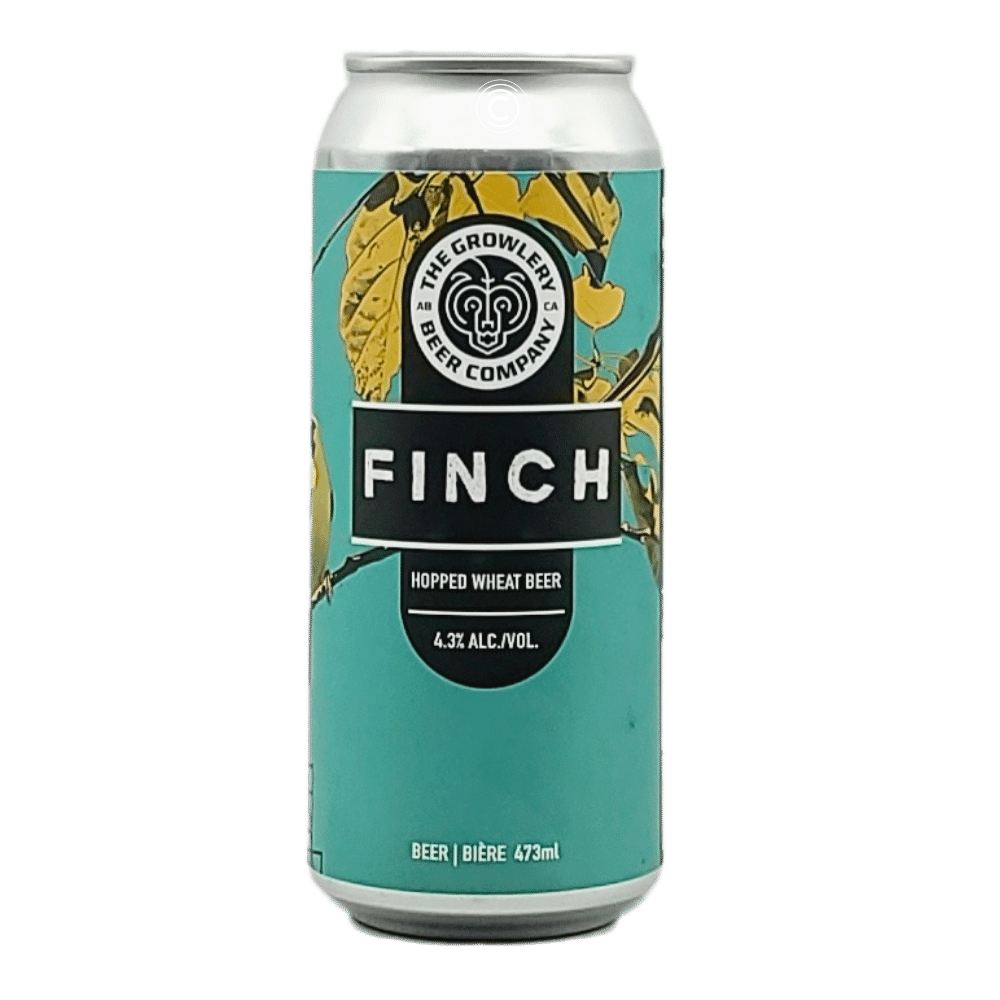 Finch Hopped Wheat Beer by The Growlery Beer Co., beer label