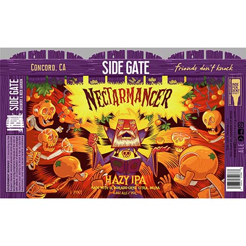 Side Gate Nectarmancer Hazy IPA by Side Gate Brewery & Beer Garden, beer label