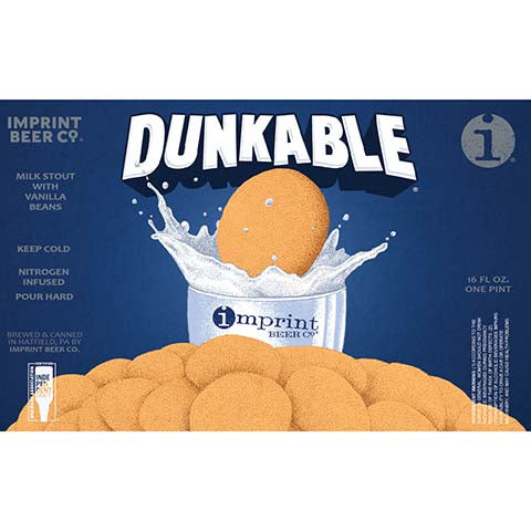 Imprint Dunkable Milk Stout by Imprint Beer Company, beer label