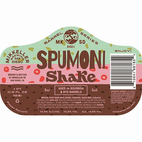 Mikkeller Beer Geek Spumoni Shake Imperial Stout by Mikkeller, beer label