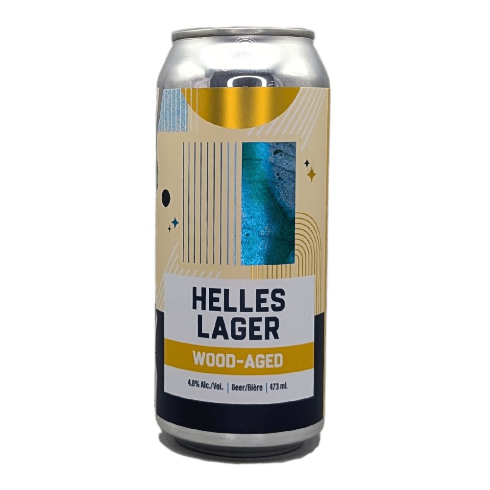 Brewing Wood-Aged Helles Lager by Blindman Brewery, beer label