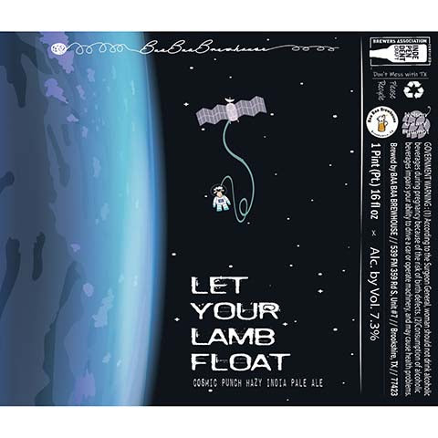 Baa Baa Let Your Lamb Float Hazy IPA by Baa Baa Brewhouse, beer label