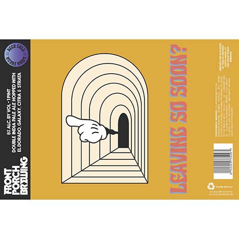 Twelve Percent Leaving So Soon? DIPA by Twelve Percent Beer Project, beer label