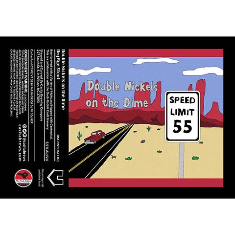 Double Nickel On The Dime Dry Rye Stout by Double Nickel Brewing Company, beer label