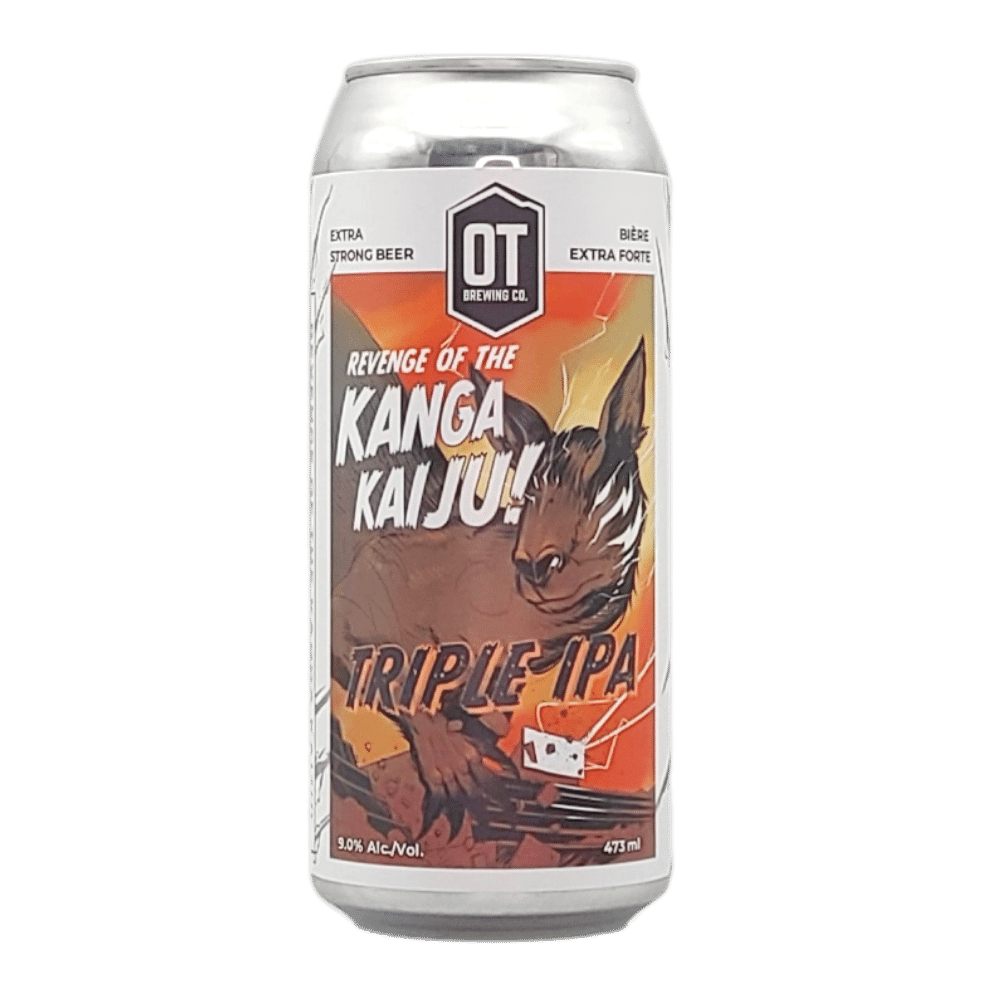 Revenge of the Kanga Kaiju Triple IPA by O.T Brewing Company, beer label