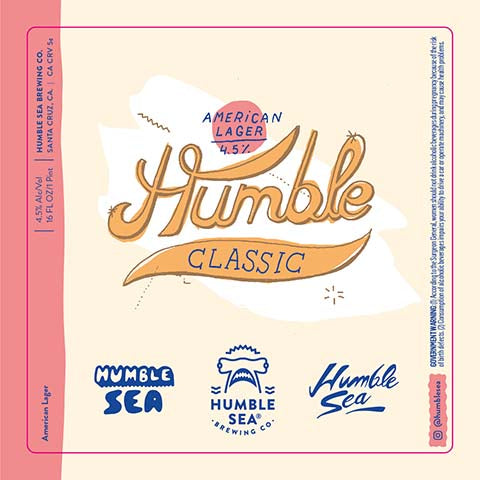 Humble Sea Classic American Lager by Humble Sea Brewing Co, beer label