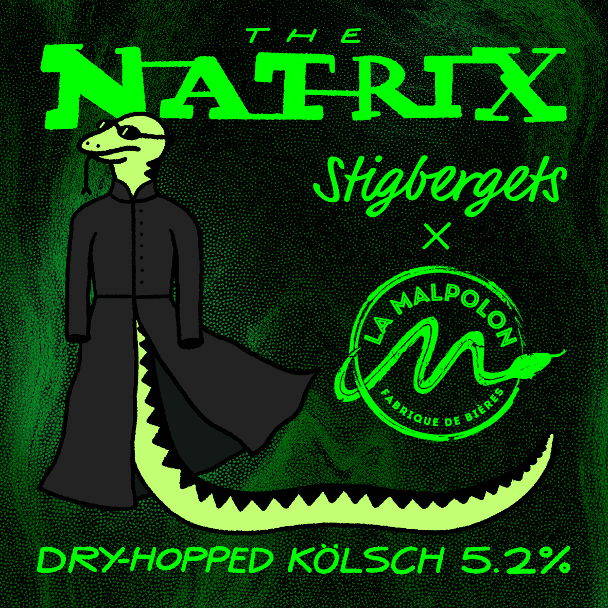 The Natrix by Stigbergets Bryggeri, beer label
