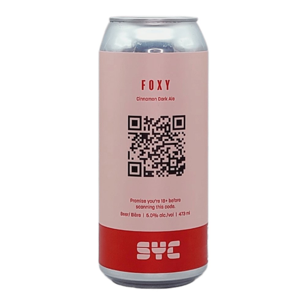 Foxy Cinnamon Dark Ale by SYC Brewing Co., beer label