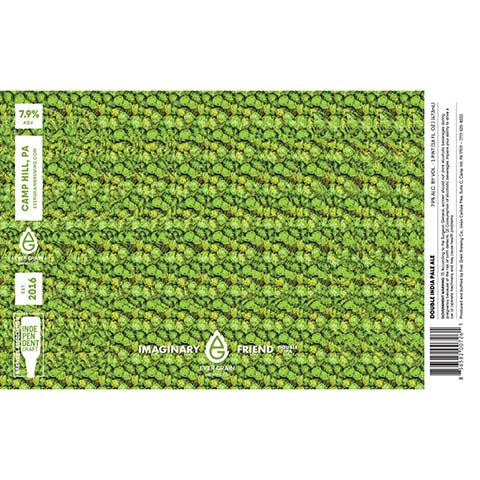 Ever Grain Imaginary Friend DIPA by Ever Grain Brewing Co, beer label