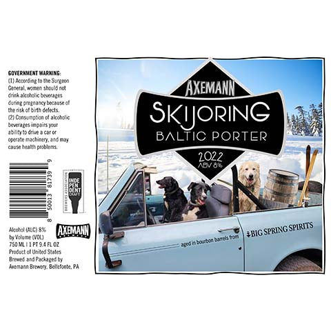 Axemann Skijoring Baltic Porter by Axemann Brewery, beer label