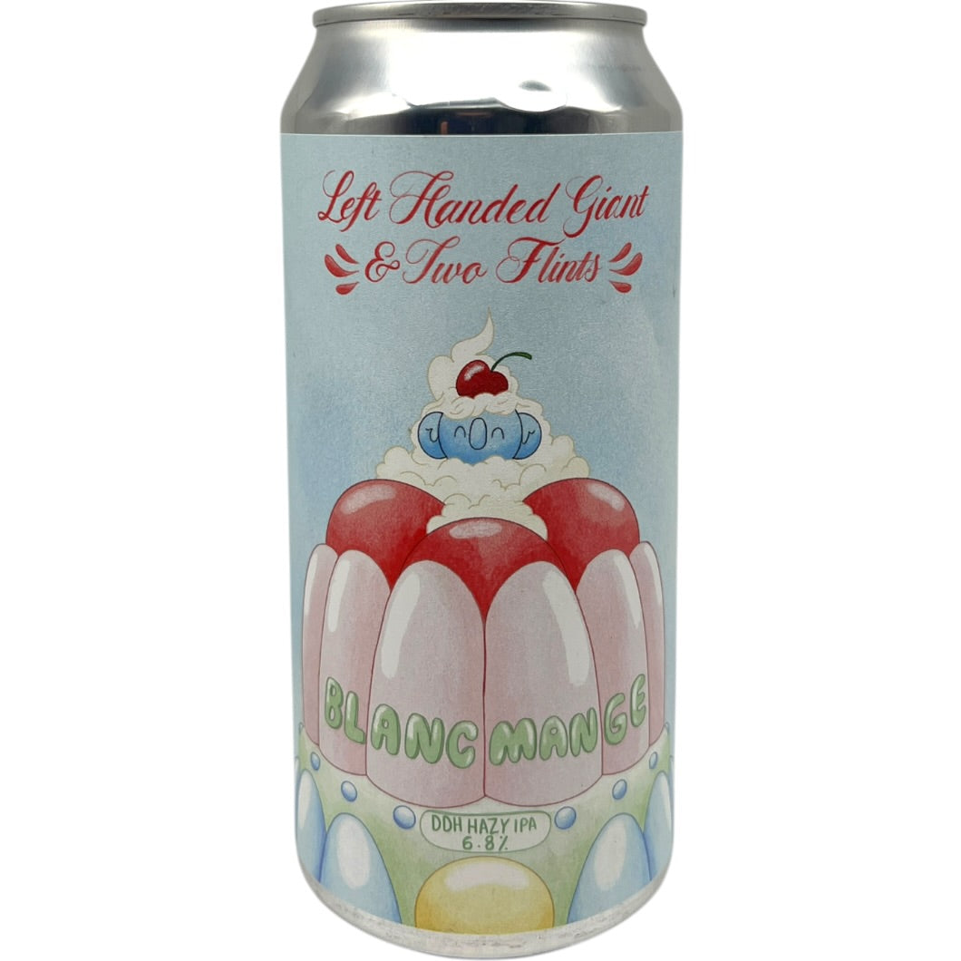 Left Handed Giant x Two Flints Blancmange by Left Handed Giant, beer label