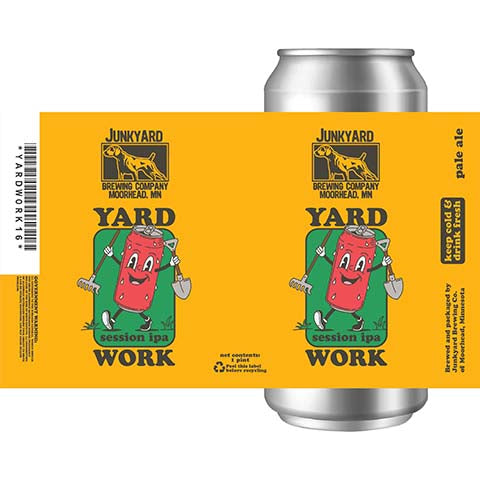 Junkyard Yard Work Session IPA by Junkyard Brewing Company, beer label
