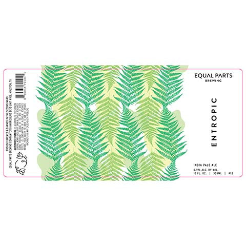 Equal Parts Entropic IPA by Equal Parts Brewing, beer label