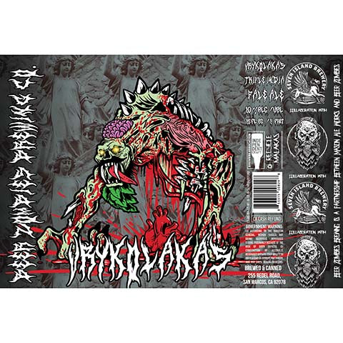 Beer Zombies Vrykolakas TIPA by Beer Zombies, beer label