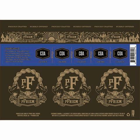 pFriem CDA by PFriem Family Brewers, beer label