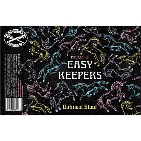 Pipeworks Easy Keepers Oatmeal Stout by Pipeworks Brewing Co, beer label