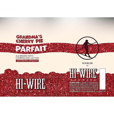 Hi-Wire Brewing Grandma's Cherry Pie Parfait by The Bruery, beer label