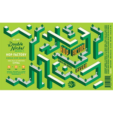 Double Nickel Hop Factory Citra IPA by Double Nickel Brewing Company, beer label
