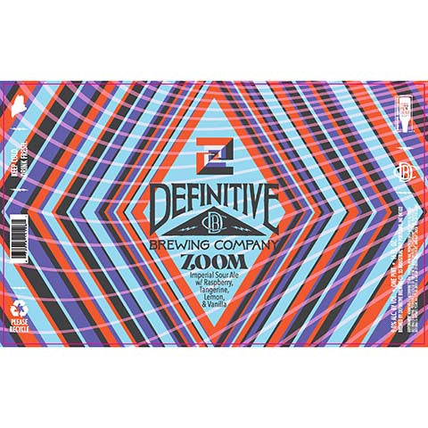 Definitive Zoom Imperial Sour Ale by Definitive Brewing Company, beer label