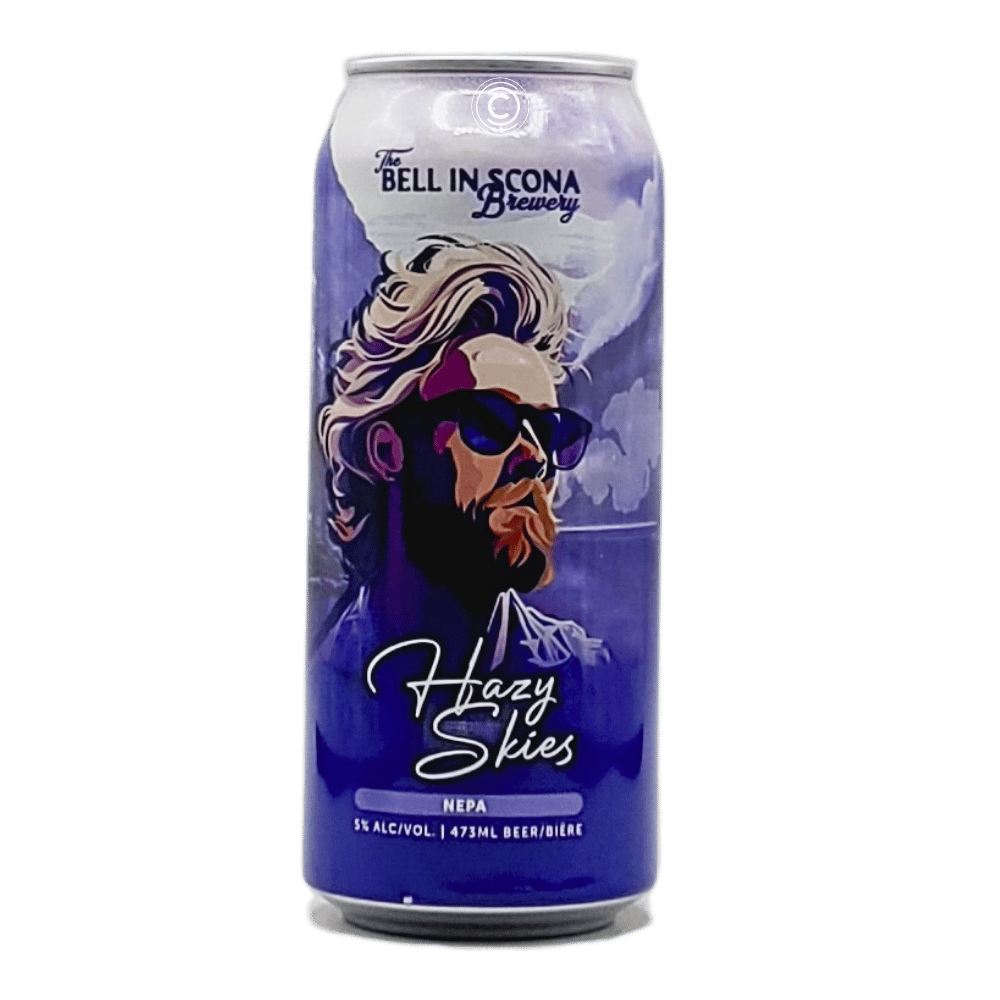 Hazy Skies New England Pale Ale by The Bell In Scona Brewery, beer label