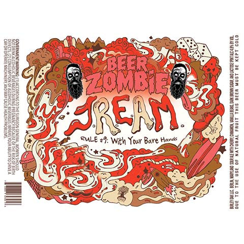 Burley Oak Beer Zombie Jream Rule #9 Sour Ale by Burley Oak Craft Brewery, beer label