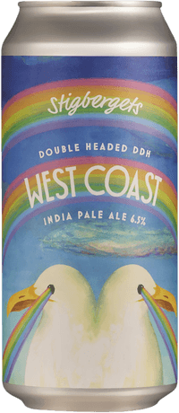 Double Headed DDH West Coast IPA by Stigbergets Bryggeri, beer label