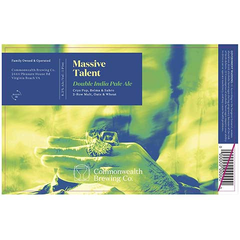Commonwealth Massive Talent DIPA by Commonwealth Brewing Co., beer label