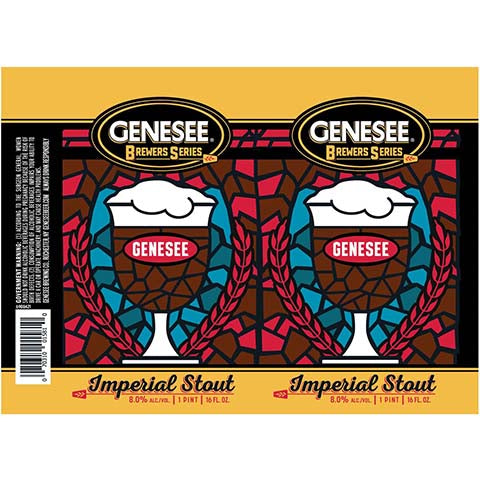 Genesee Imperial Stout by Genesee Brewing Co., beer label