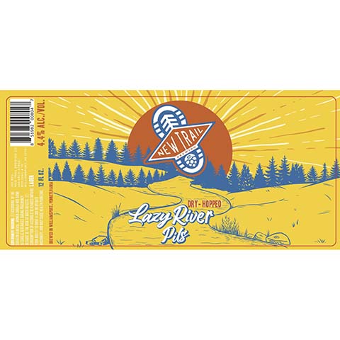 New Trail Dry-Hopped Lazy River Pils by New Trail Brewing Company, beer label