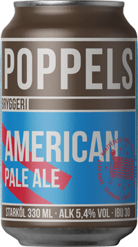 American Pale Ale by Poppels Bryggeri, beer label