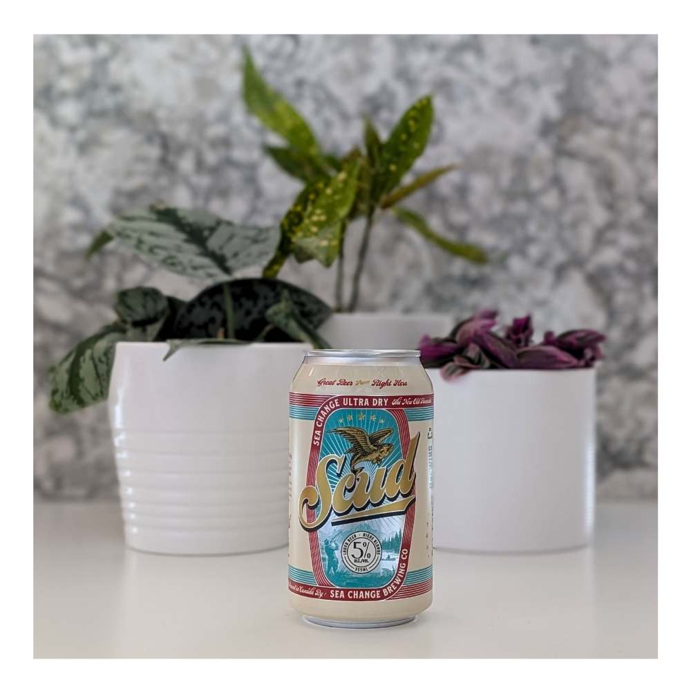 Scud Ultra Dry Lager by Sea Change Brewing Co., beer label