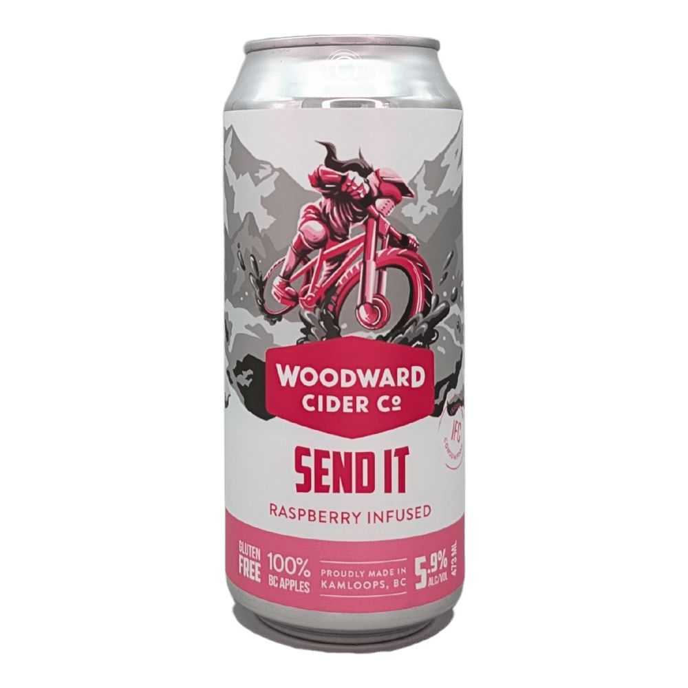 Send It Raspberry Cider by Woodward Cider Co., beer label