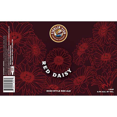 Fiddlin' Fish Red Daisy by Fiddlin' Fish Brewing Company, beer label