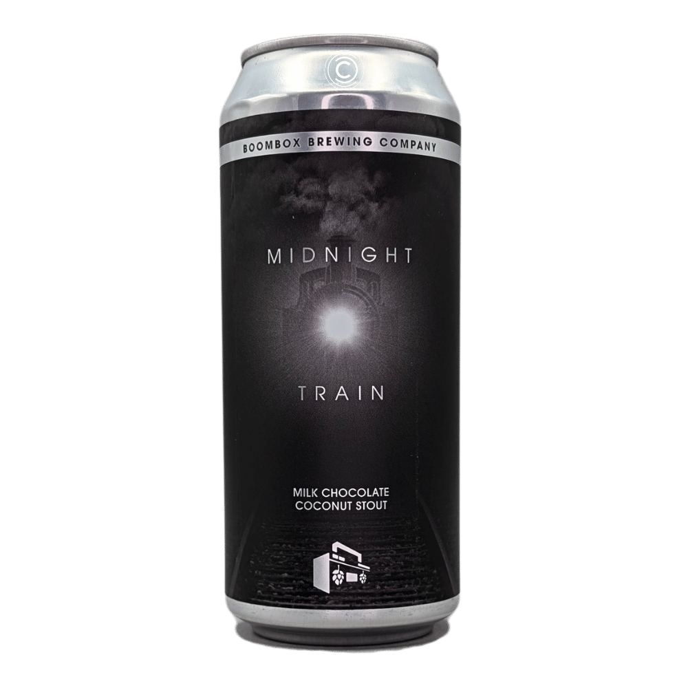 Midnight Train Milk Chocolate Coconut Stout by Boombox Brewing Company, beer label