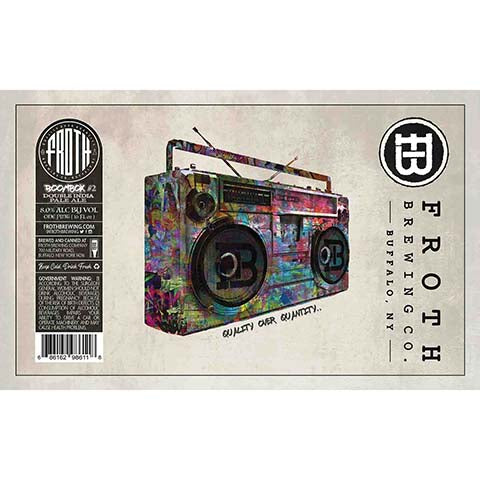 Froth Boombox #2 DIPA by Froth Craft Brewery, beer label