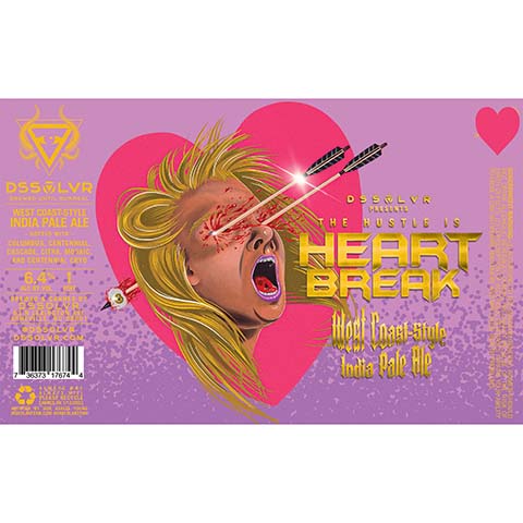 DSSOLVR The Hustle Is Heartbreak West Coast IPA by DSSOLVR, beer label
