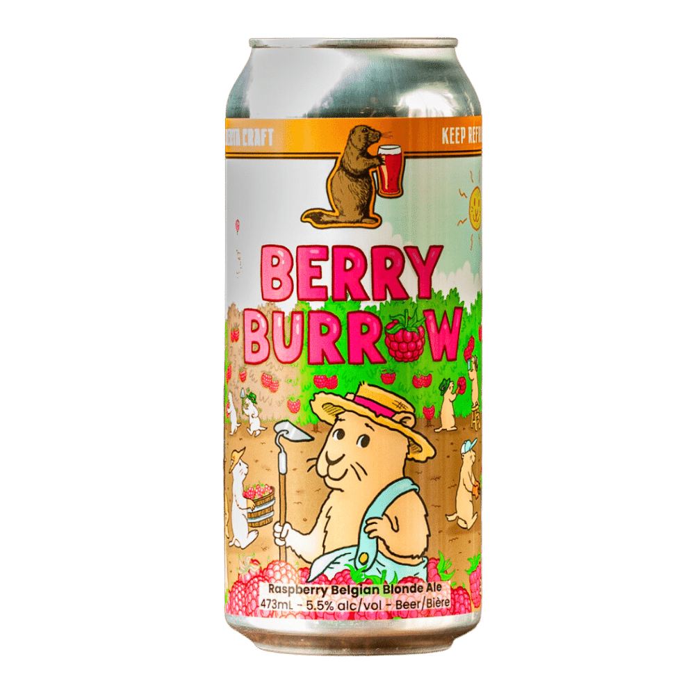 Berry Burrow Fruit Beer by Prairie Dog Brewing, beer label