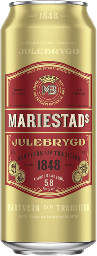 Mariestads Julebrygd by Spendrups Bryggeri, beer label