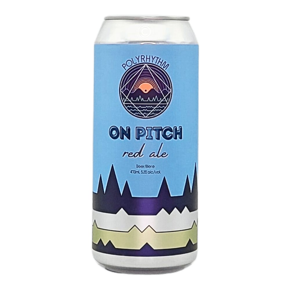 On Pitch Red Ale by Polyrhythm Brewing, beer label