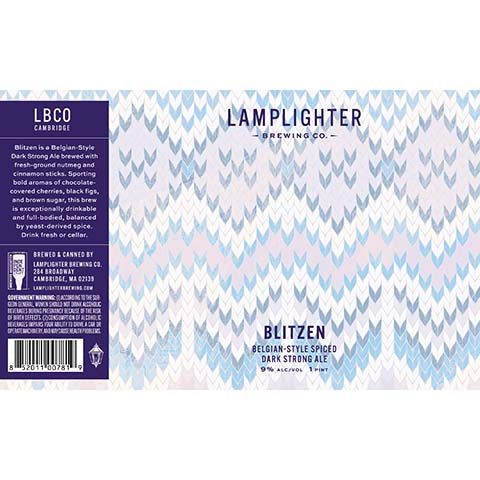 Lamplighter Blitzen Dark Strong Ale by Lamplighter Brewing Co., beer label